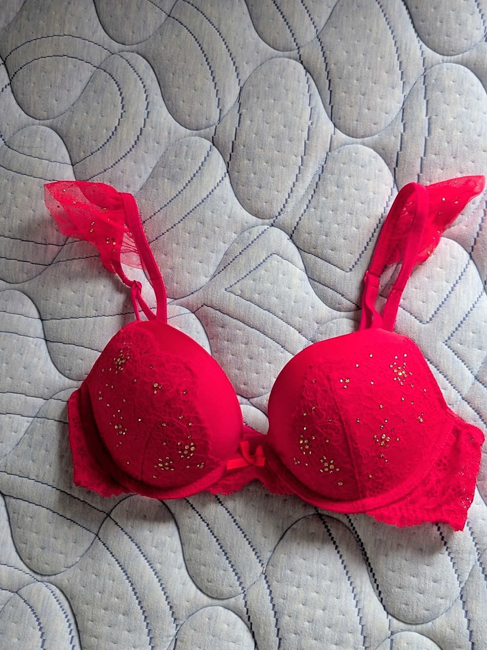 Victoria's Secret Red Lace Push-Up Bra